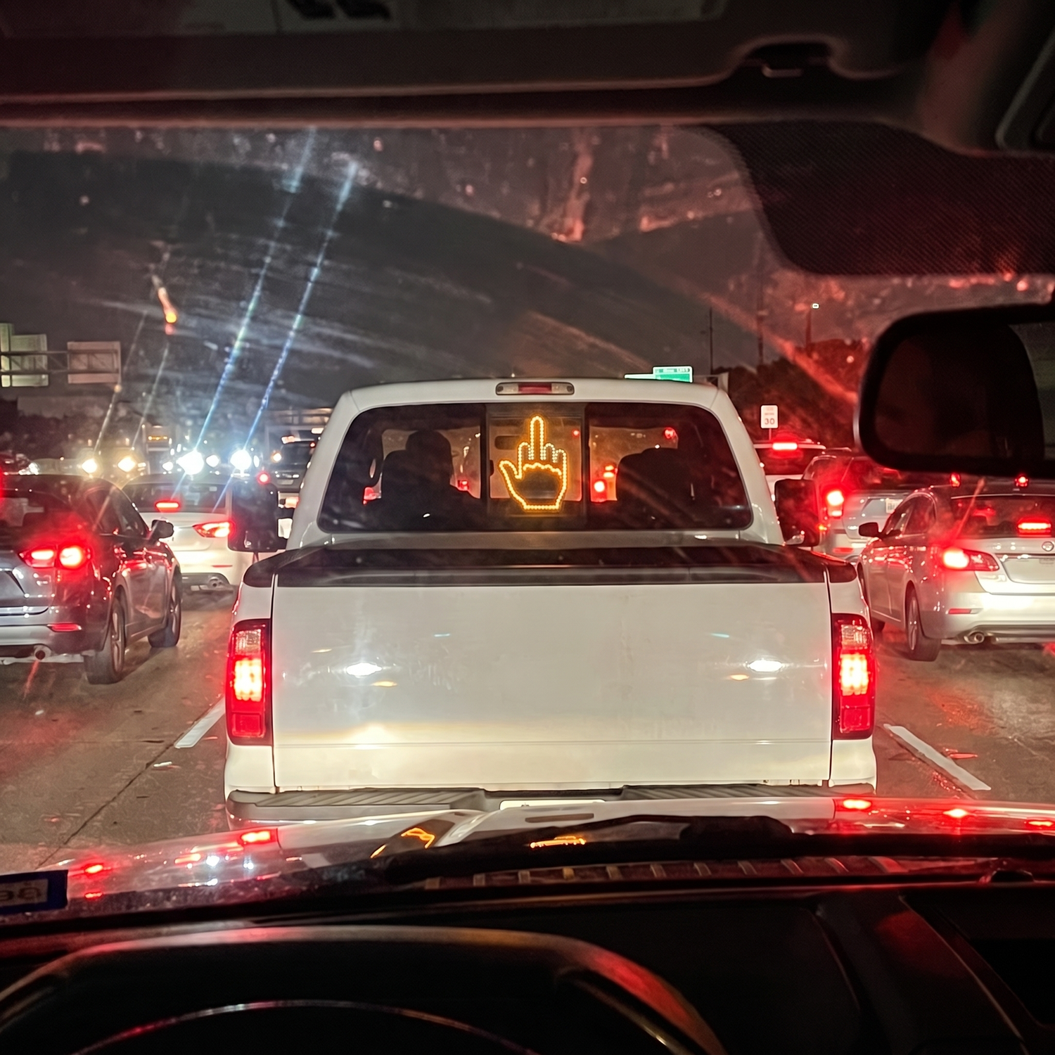 The Flicker for a tailgater at night